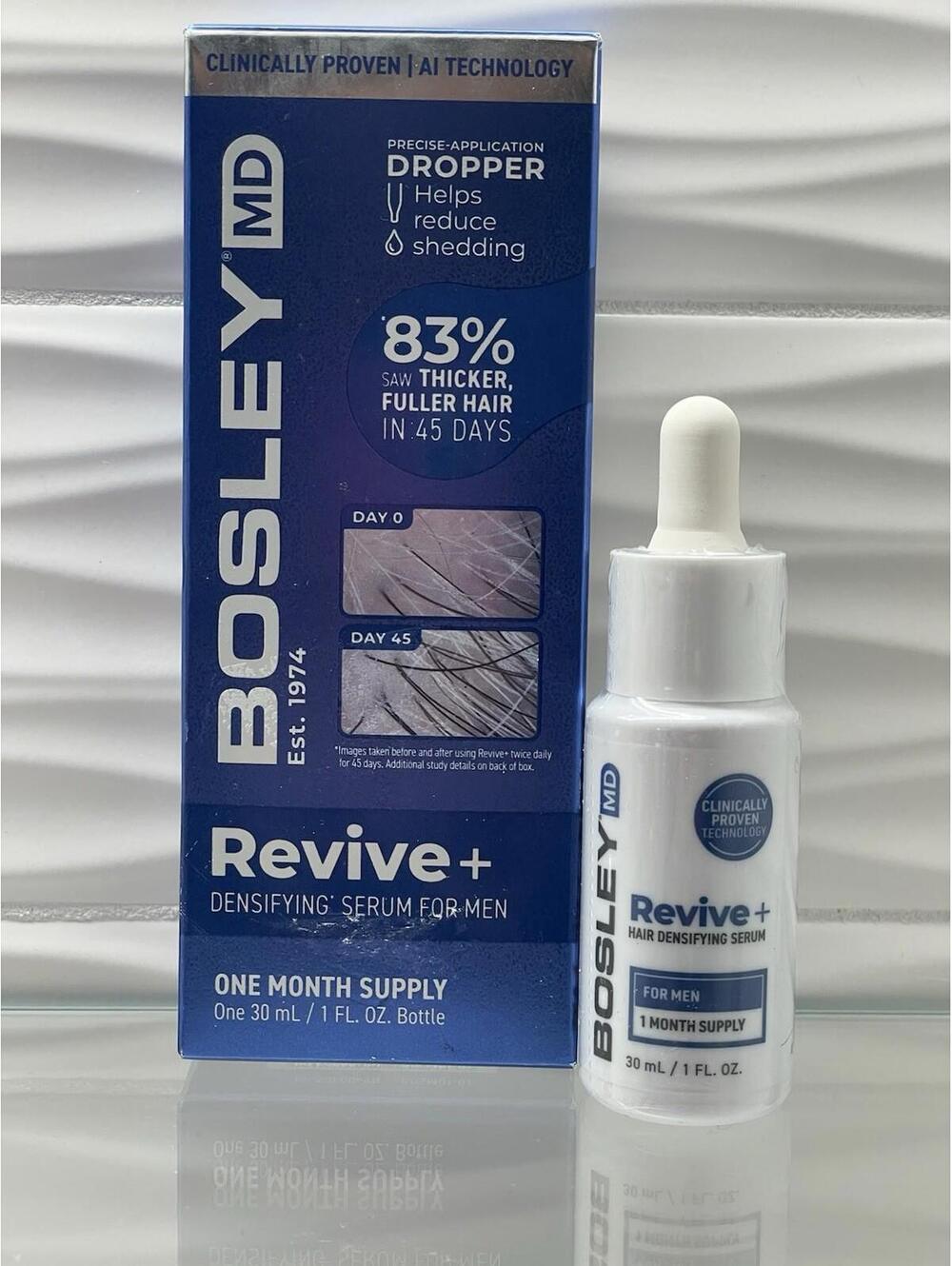 BOSLEY MD Revive+ Hair Densifying Serum Hair growth for MEN 1 oz (1 mo supply)
